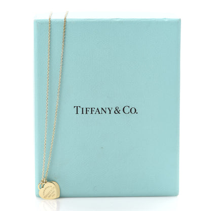 Tiffany 18K Yellow Gold Return to Mini Double Heart Tag Pendant Necklace 6 of 6