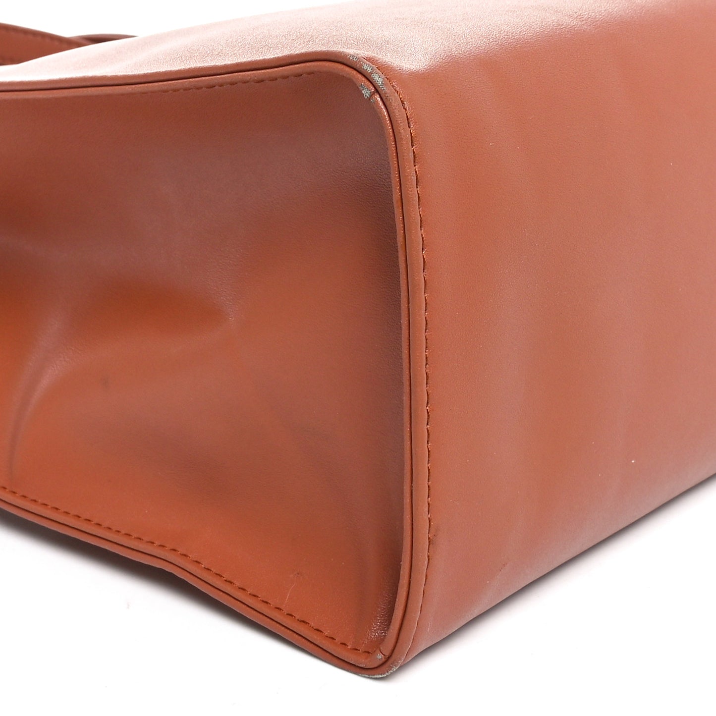 Vegan Leather Medium Shopping Bag Tan