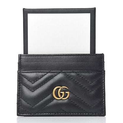 Gucci Calfskin Matelasse GG Marmont Card Holder Black 8 of 8
