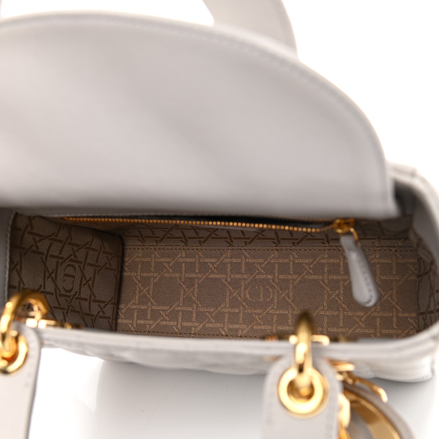 Christian Dior Lambskin Cannage Small Lady Dior Grey 4 of 11