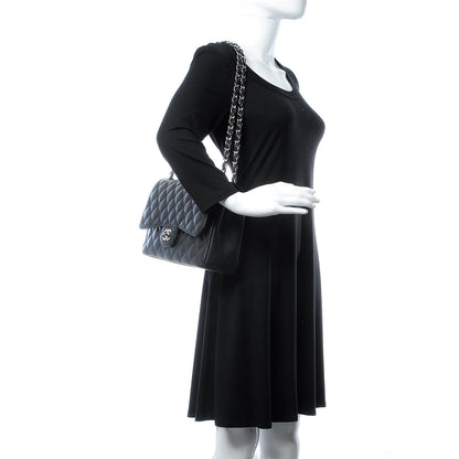 Chanel Caviar Quilted Jumbo Double Flap Black 2 of 8