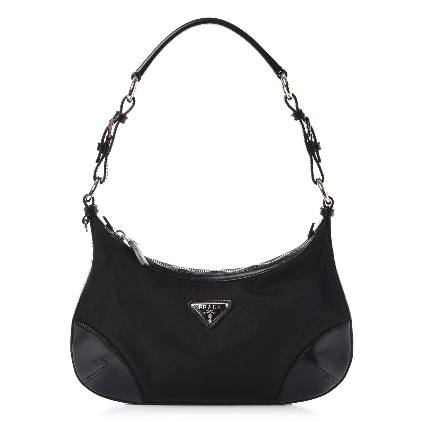 Tessuto Light Nylon Shoulder Bag Nero Black