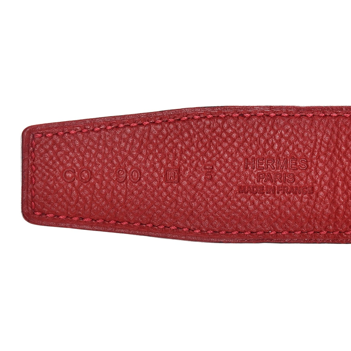 Swift Epsom 32mm Au Carre H Belt 90 Rouge H Rouge Casaque
