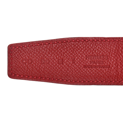 Hermes Swift Epsom 32mm Au Carre H Belt 90 Rouge H Rouge Casaque 4 of 7