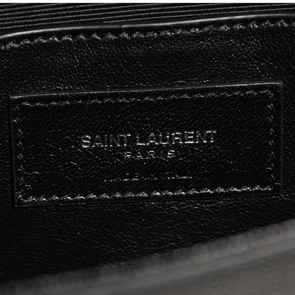 Saint Laurent Grain De Poudre Classic Monogram Studded Clutch Black 6 of 7