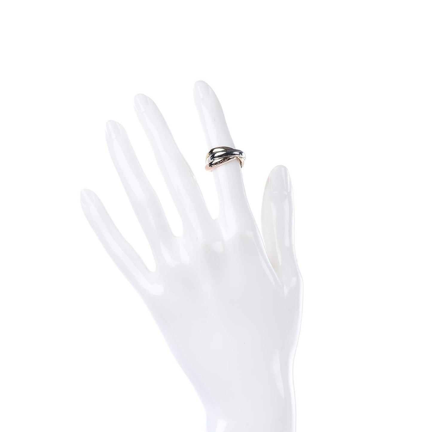 18K Pink Yellow White Gold Classic Trinity Ring 50 5.25