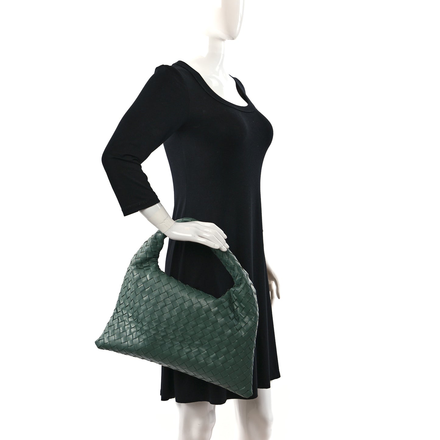 Calfskin Intrecciato Small Hop Aloe