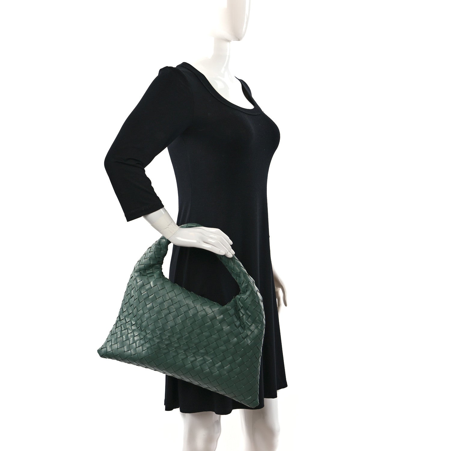 Bottega Veneta Calfskin Intrecciato Small Hop Aloe 2 of 8