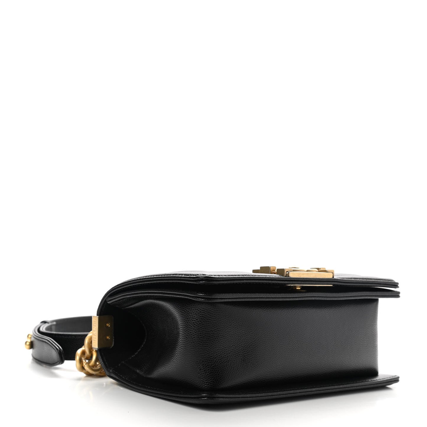 Caviar Quilted Small Boy Flap Black