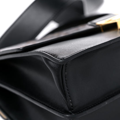 Fendi Vitello Liberty Bi-Color FF 1974 Embossed Chain Strap Kan U Shoulder Bag Black Maya 8 of 15