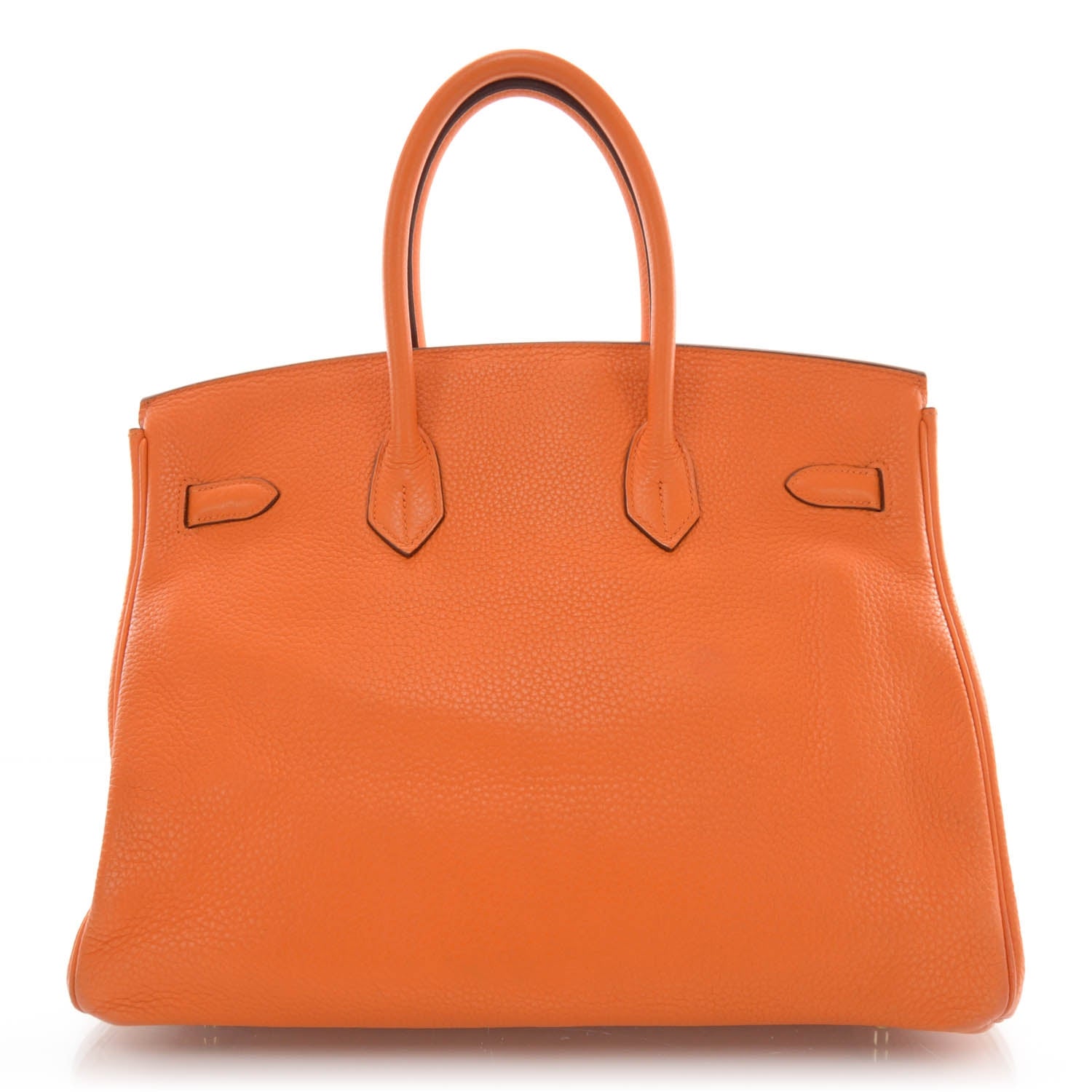 Hermes Taurillon Clemence Birkin 35 Orange 3 of 9