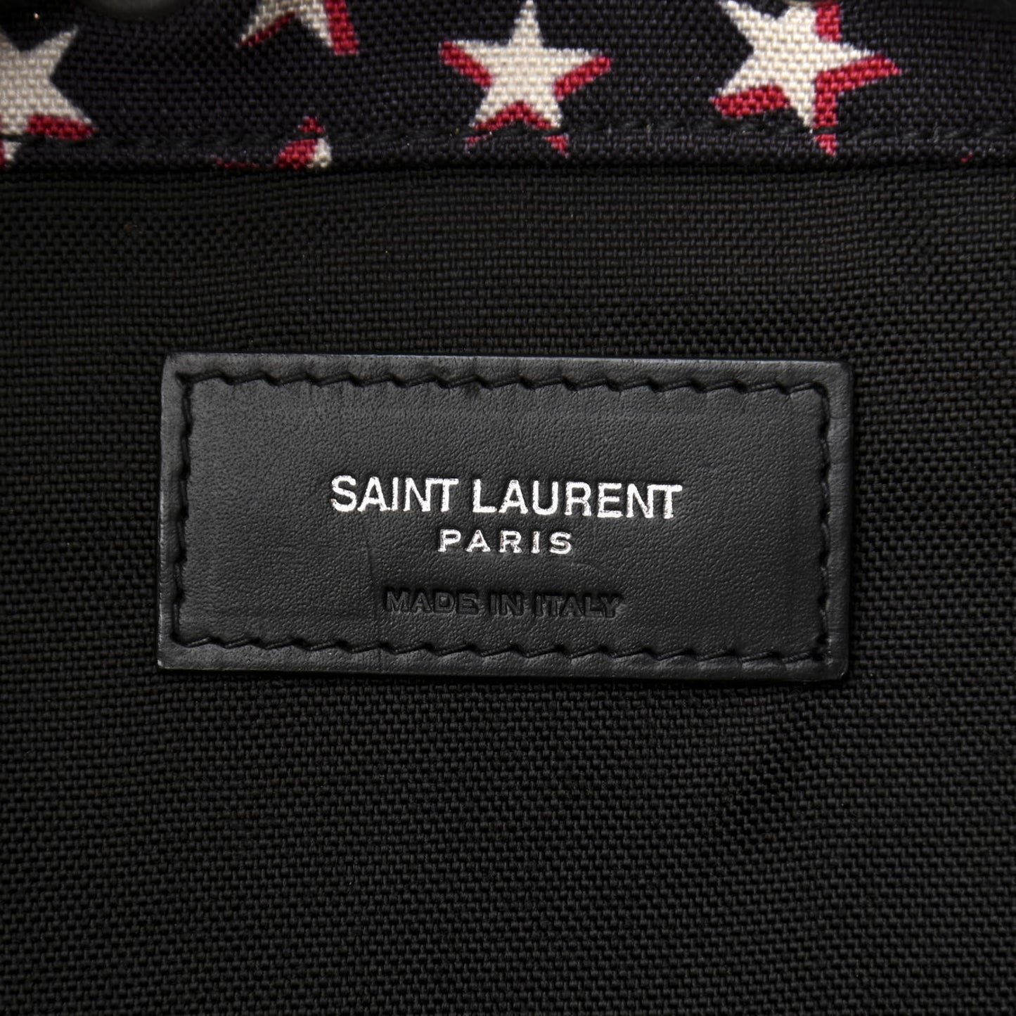 Canvas Star Print City Sailor Backpack Black