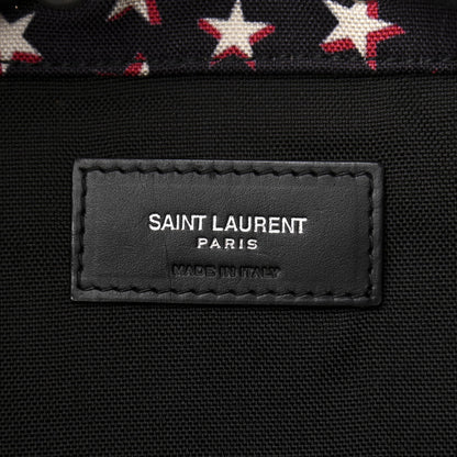 Saint Laurent Canvas Star Print City Sailor Backpack Black 7 of 10