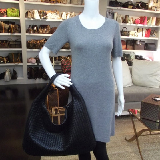 Nappa Intrecciato Maxi Veneta Nero