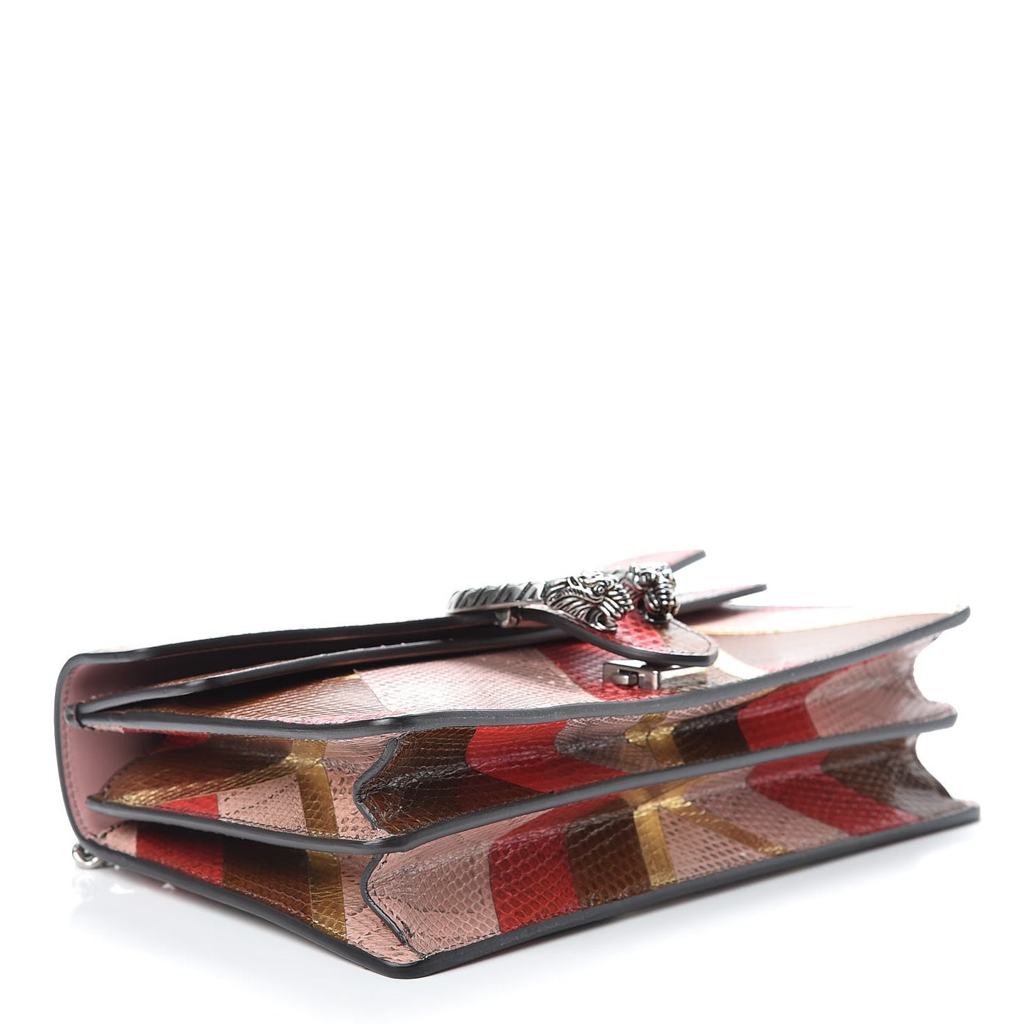 Ayers Snakeskin Chevron Small Dionysus Shoulder Bag Pink