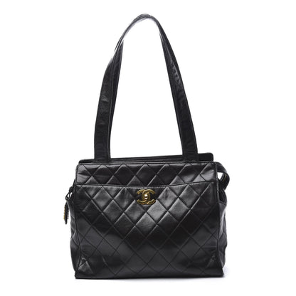 Chanel Lambskin Quilted CC Shoulder Bag Black 1 of 11