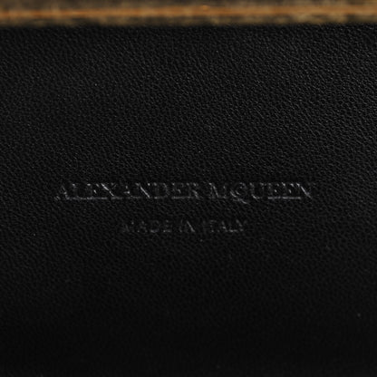 Alexander McQueen Suede Studded Skull Knuckle Box Clutch Black 6 of 7