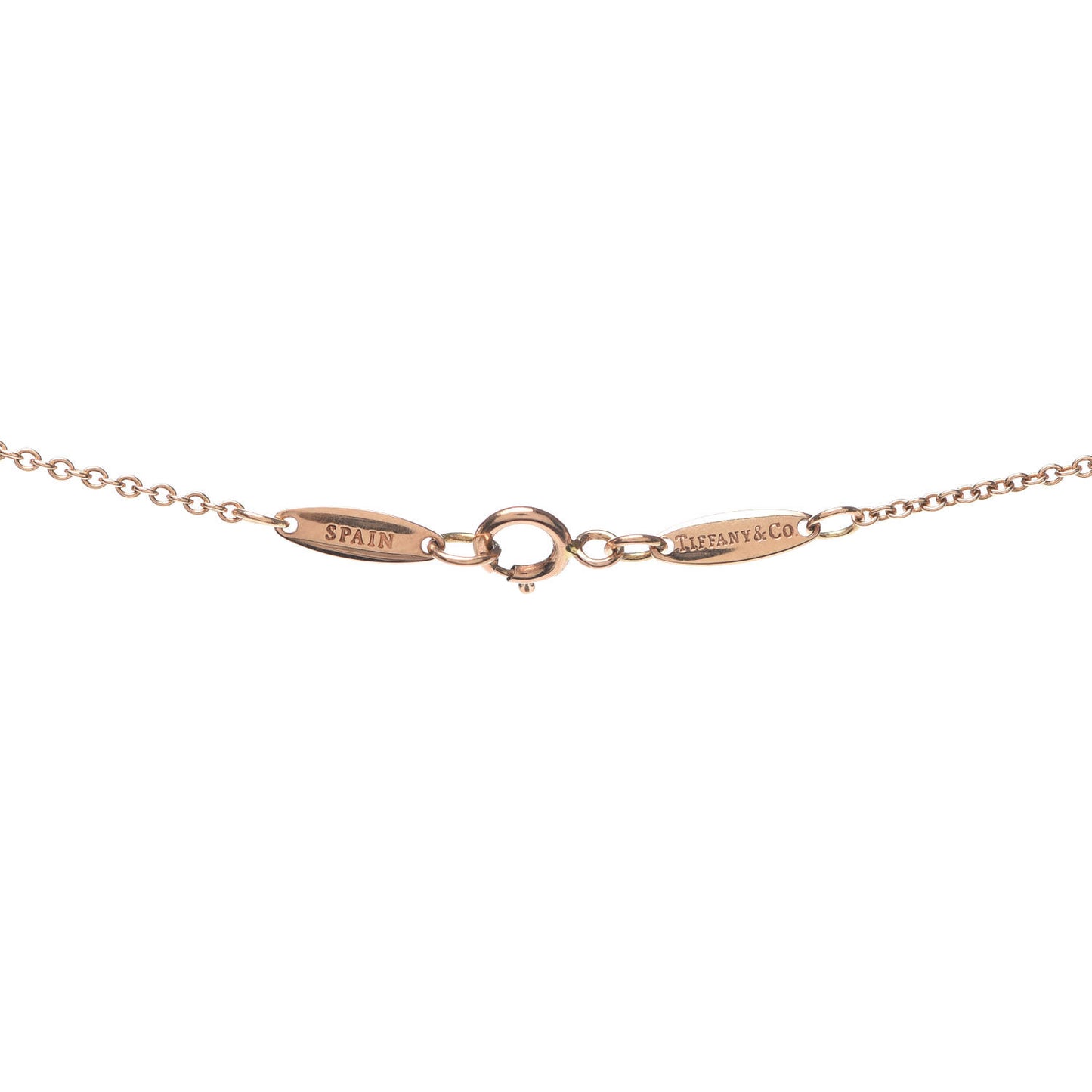 18K Rose Gold Diamond .10ct Elsa Peretti Diamonds by the Yard Pendant Necklace