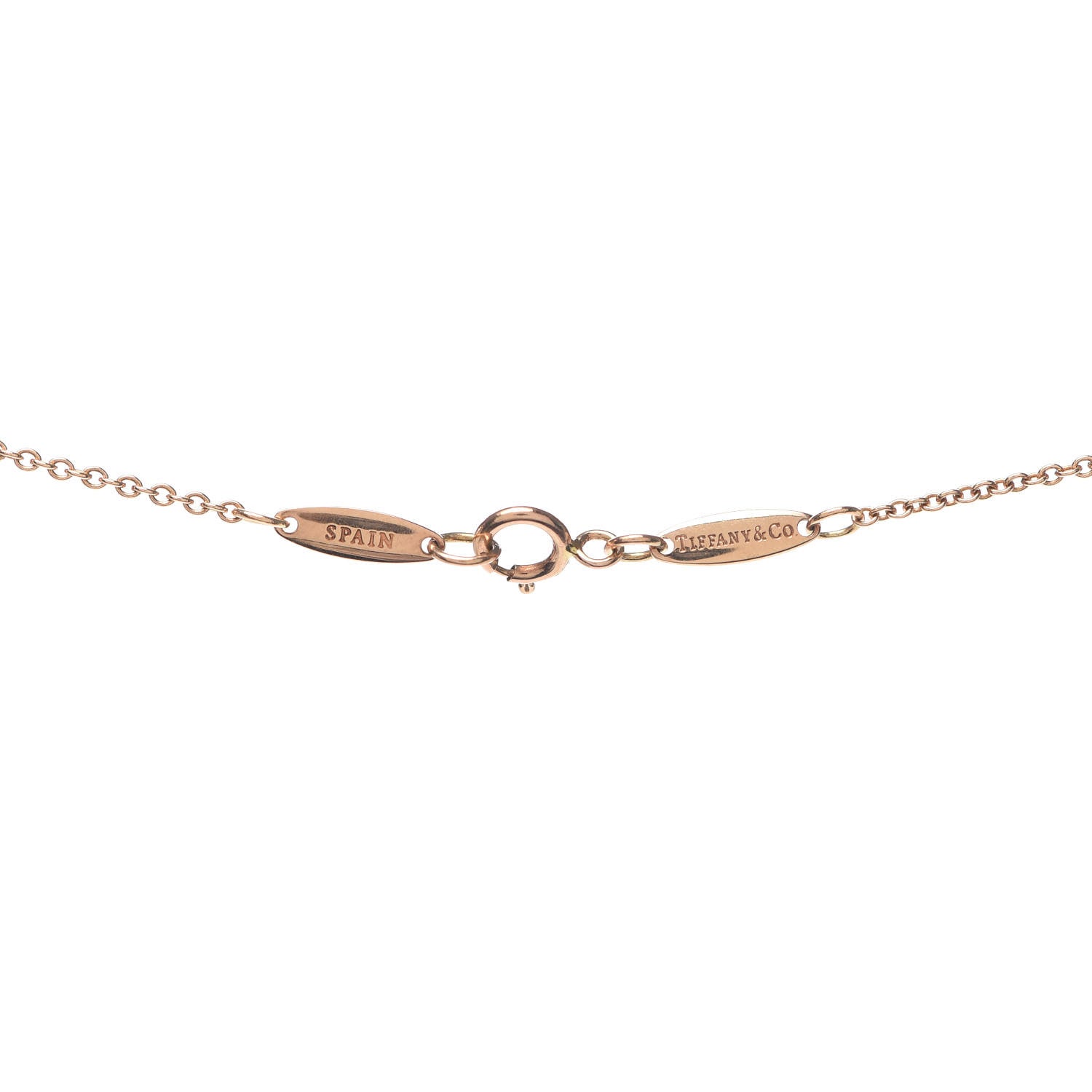 Tiffany 18K Rose Gold Diamond .10ct Elsa Peretti Diamonds by the Yard Pendant Necklace 4 of 4