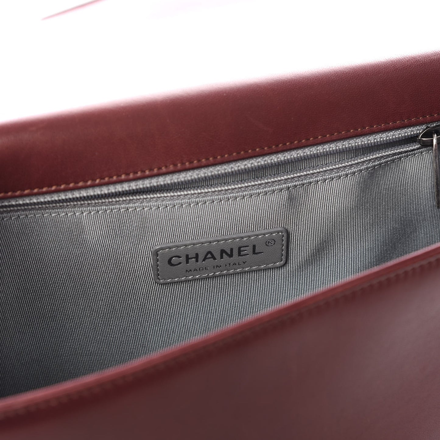Lambskin Quilted Large Boy Flap Burgundy