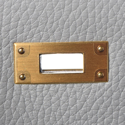 Hermes Taurillon Clemence Horseshoe Kelly Retourne 28 Bleu Glacier Bleu Electrique 24 of 34