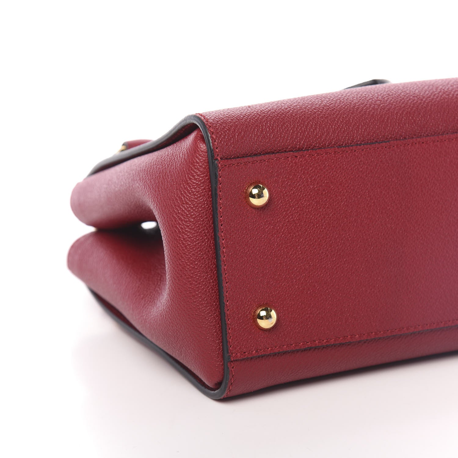 Burberry Soft Grain Calfskin Small Buckle Tote Parade Red 8 of 10