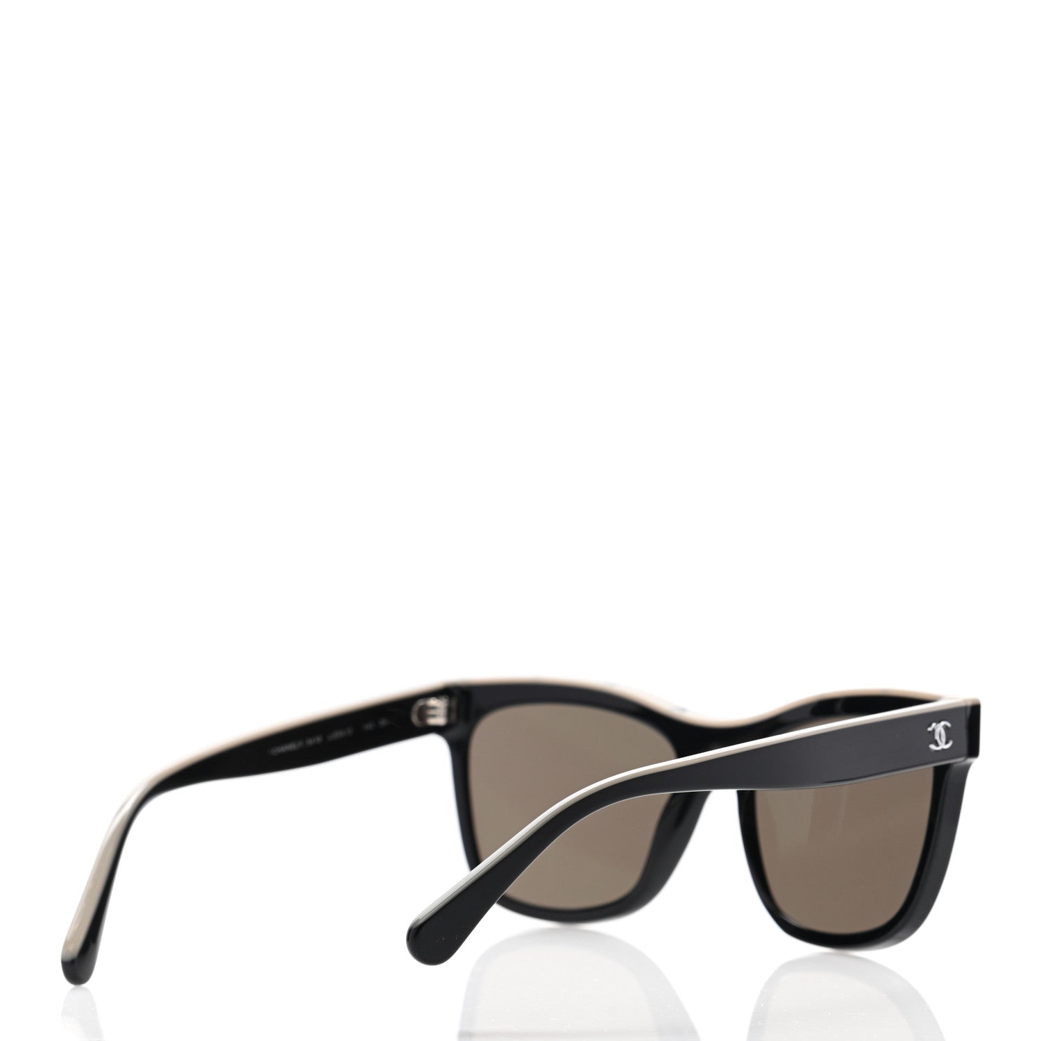 Chanel Acetate Logo Shield Sunglasses 5418 Black 901040 – FASHIONPHILE