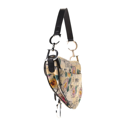 Christian Dior Canvas Paris 50s Saddle Bag Multicolor 2 of 5