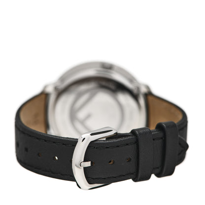 Fendi Stainless Steel Calfskin Diamond 36mm Fendi Run Away Quartz Watch Black 3 of 4