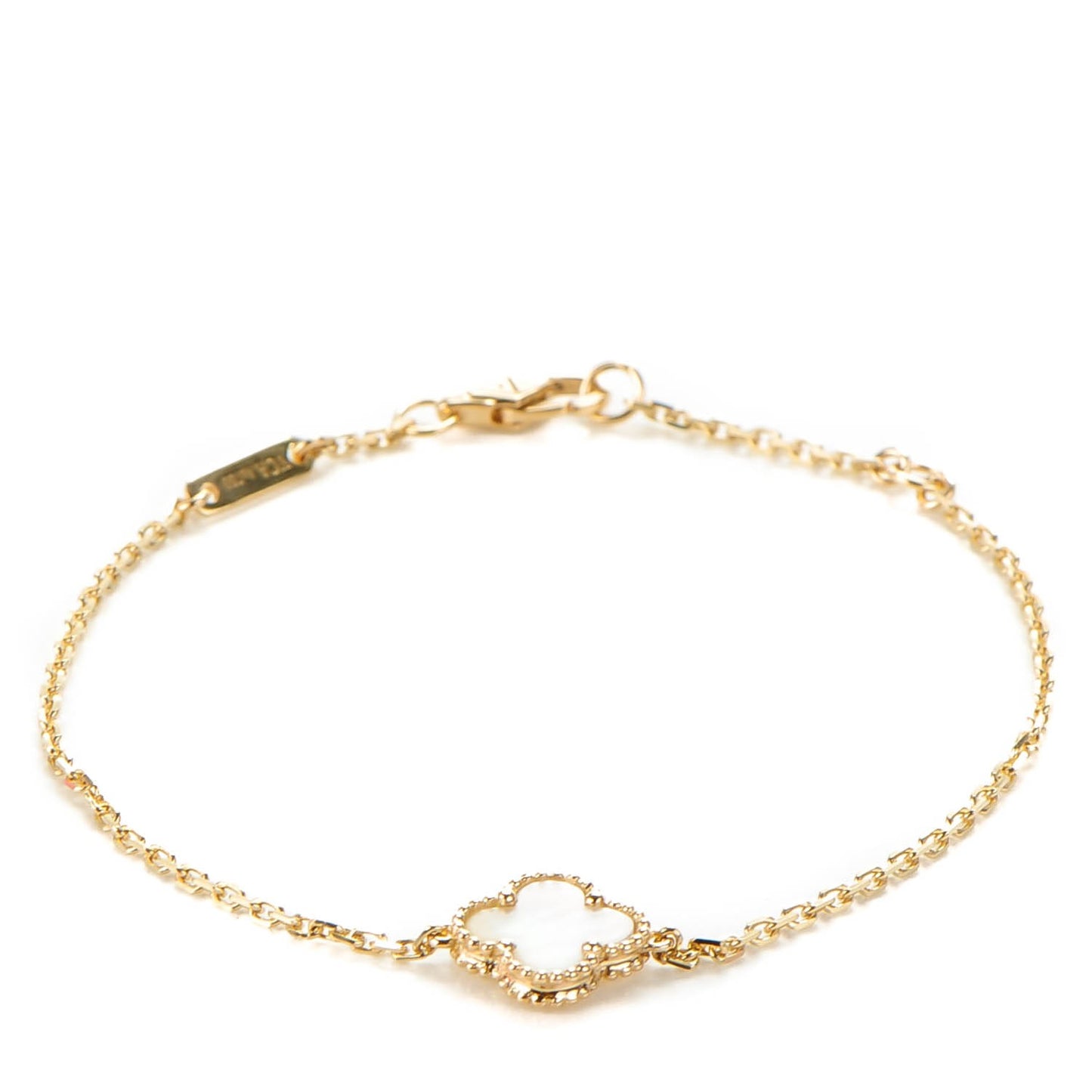 18K Yellow Gold Mother of Pearl Sweet Alhambra Bracelet