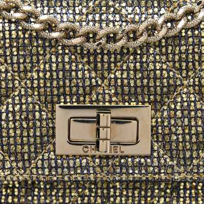 Chanel Crystal Quilted Mademoiselle Reissue 2.55 Evening Flap Gold 4 of 4