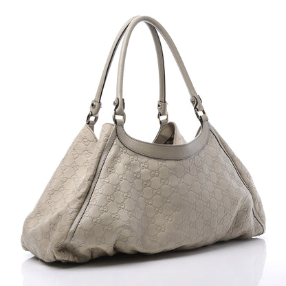 Gucci Guccissima Large D Gold Ring Shoulder Bag Off White 2 of 10