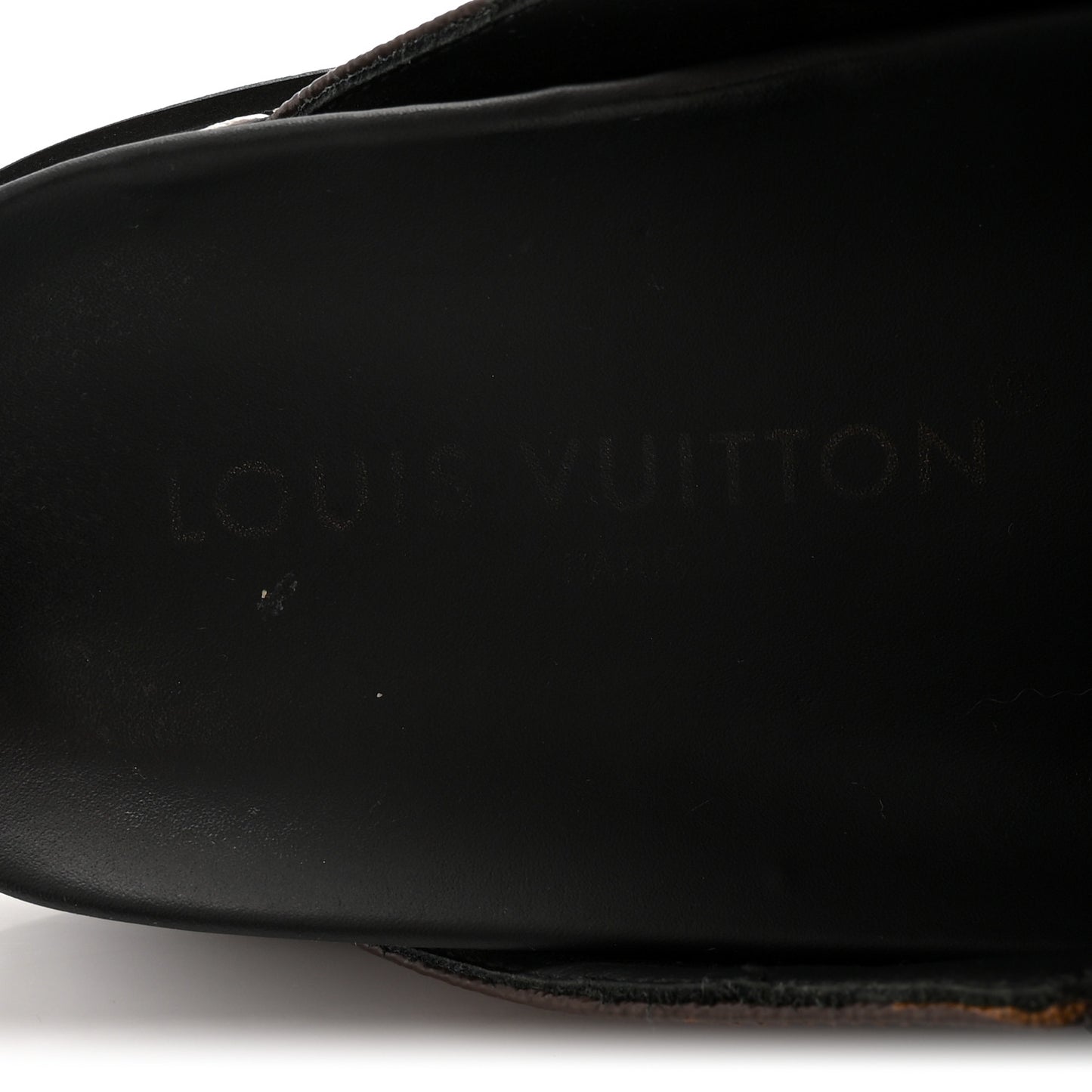 Patent Monogram Womens Cosy Flat Comfort Clog Mules 38 Brown
