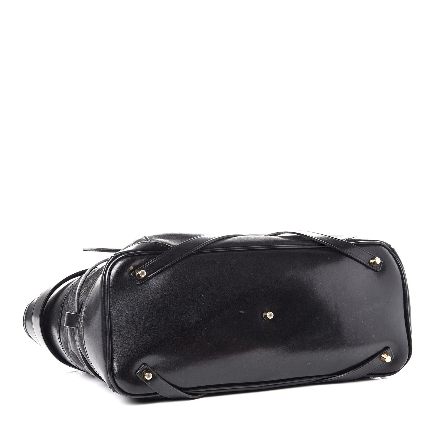 Lambskin Bridle Calfskin Medium Landscape Lynher Tote Black