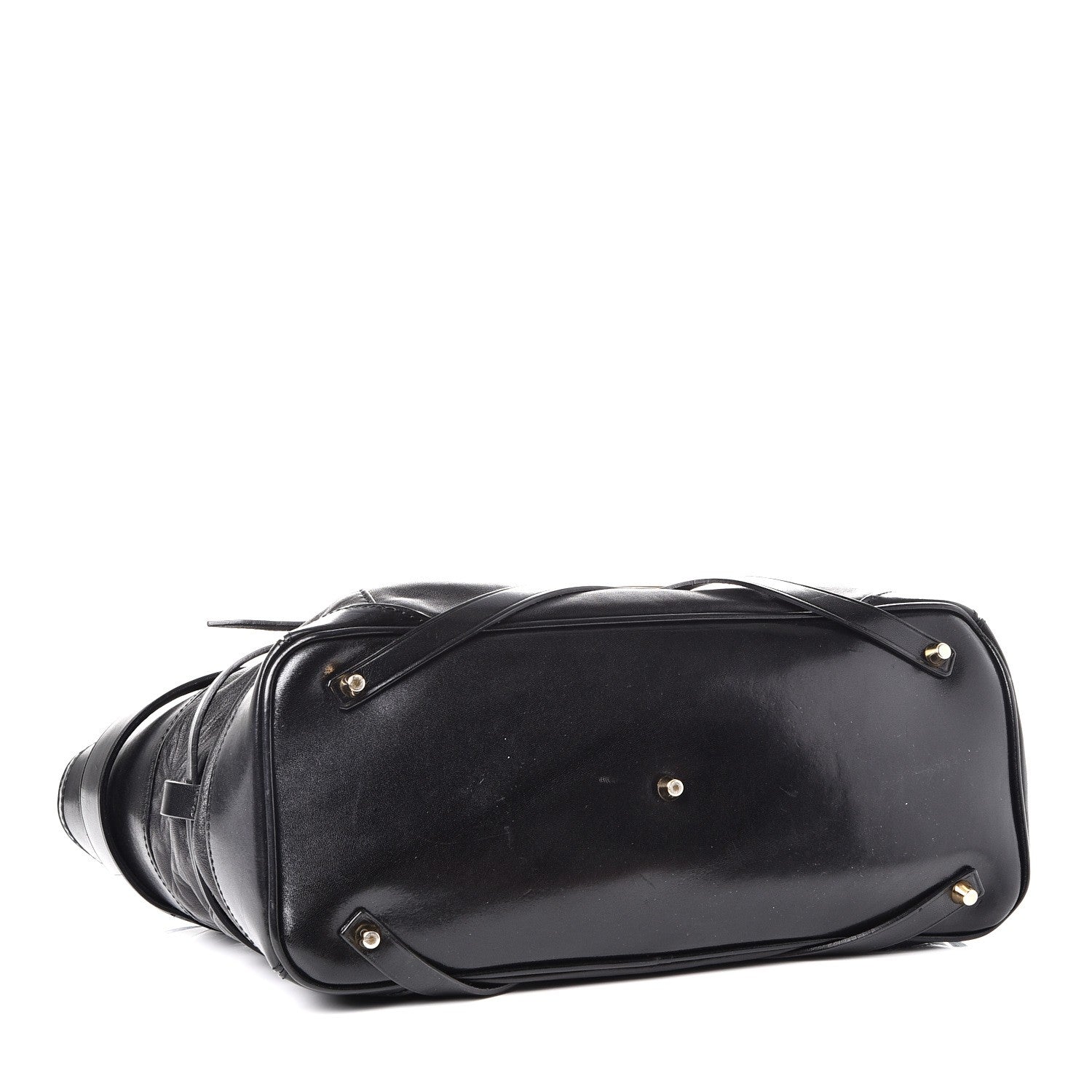 Burberry Lambskin Bridle Calfskin Medium Landscape Lynher Tote Black 4 of 9