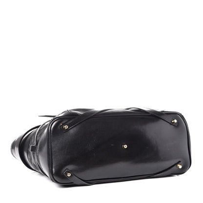 Burberry Lambskin Bridle Calfskin Medium Landscape Lynher Tote Black 4 of 9