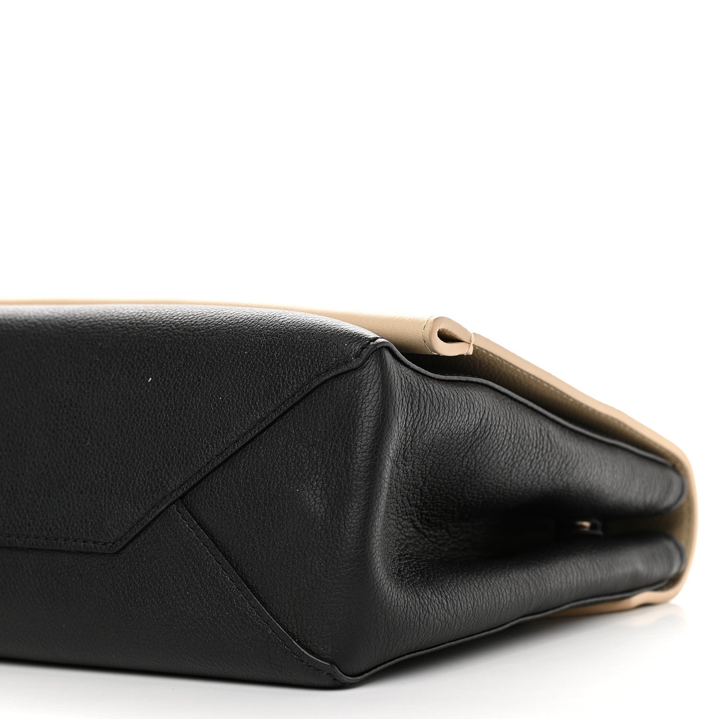 Soft Calfskin Lockme II Top Handle Vanille Black
