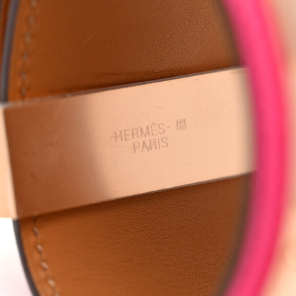 Hermes Chevre Chamkila Collier de Chien CDC Bracelet T3 Rose Pop 3 of 7