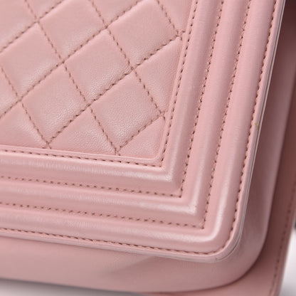 Chanel Lambskin Quilted Medium Boy Flap Light Pink 13 of 17