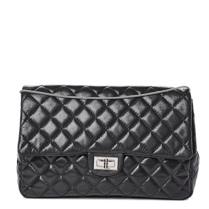 Chanel Iridescent Lambskin Quilted Snake Chain 2.55 Reissue Flap Black 1 of 13