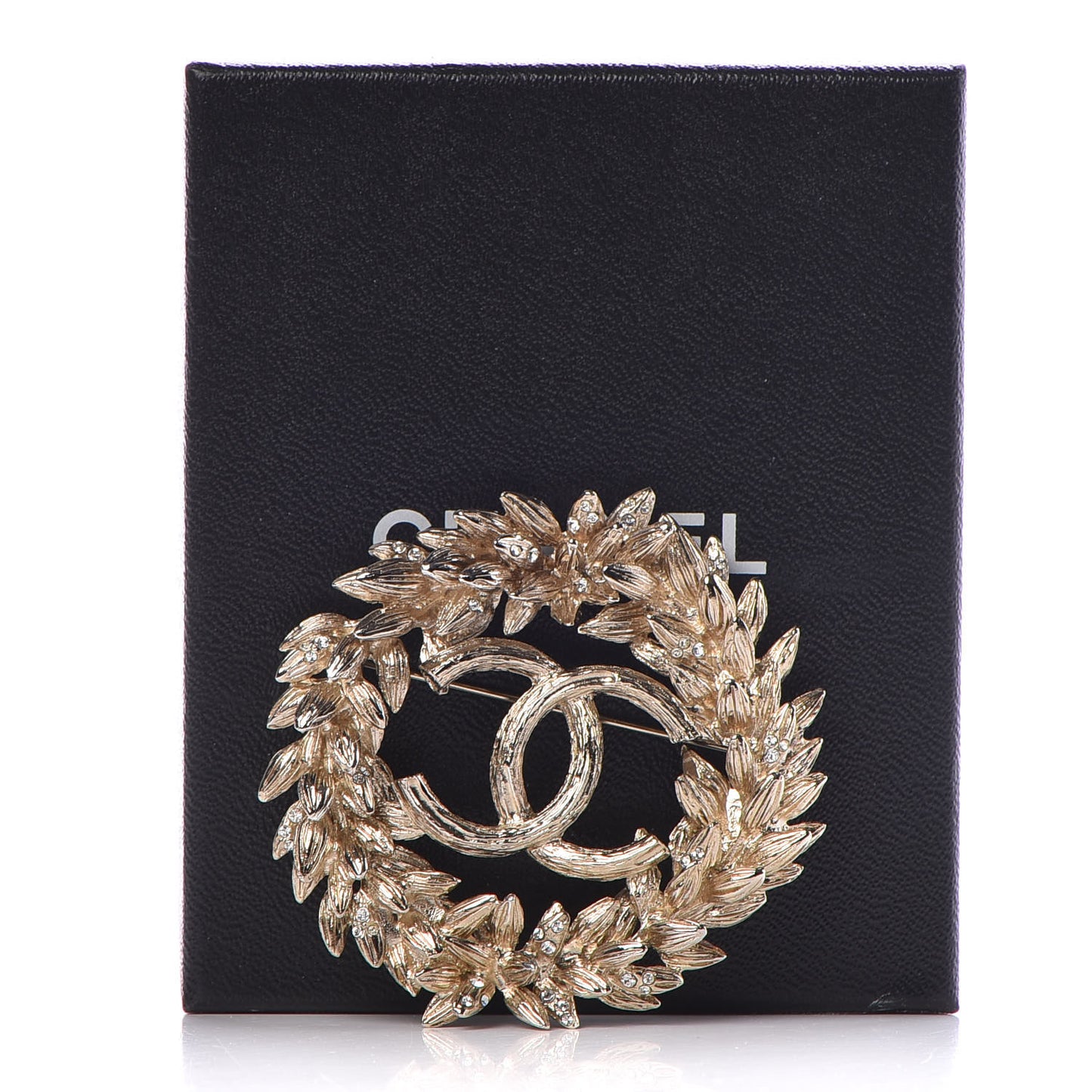 Crystal CC Sheath of Wheat Brooch Gold