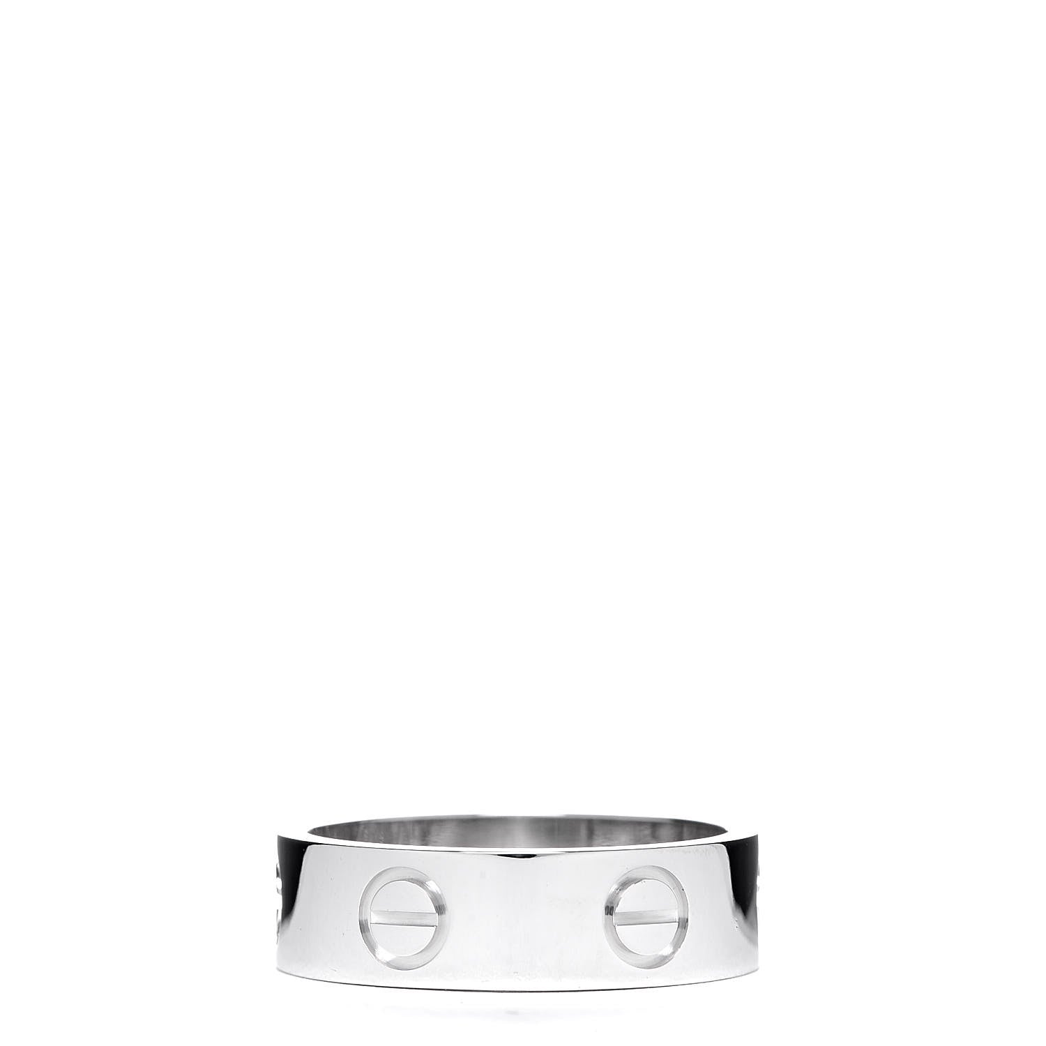 Cartier 18K White Gold 5.5mm LOVE Ring 52 6 3 of 5