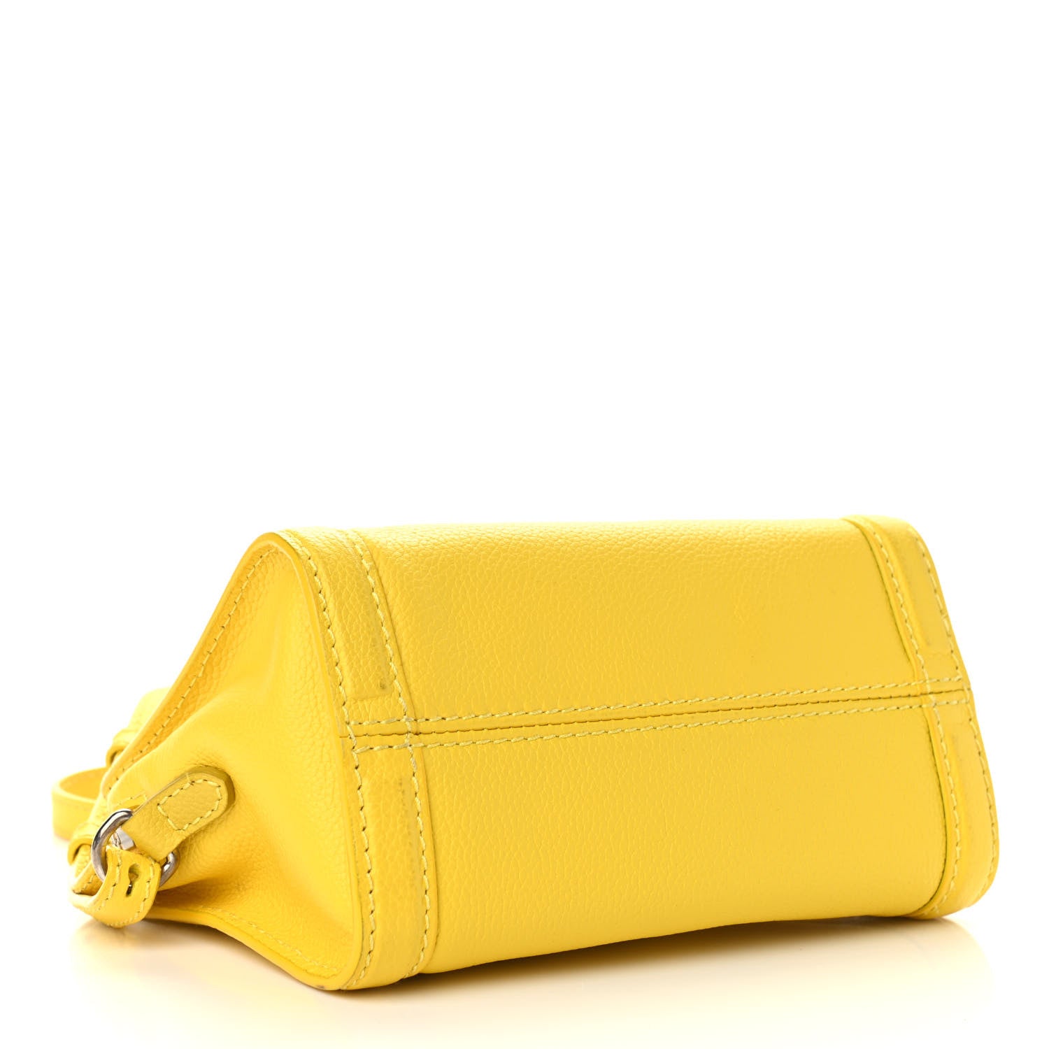Alexander McQueen Pebbled Calfskin Mini Padlock Tote Yellow 4 of 13