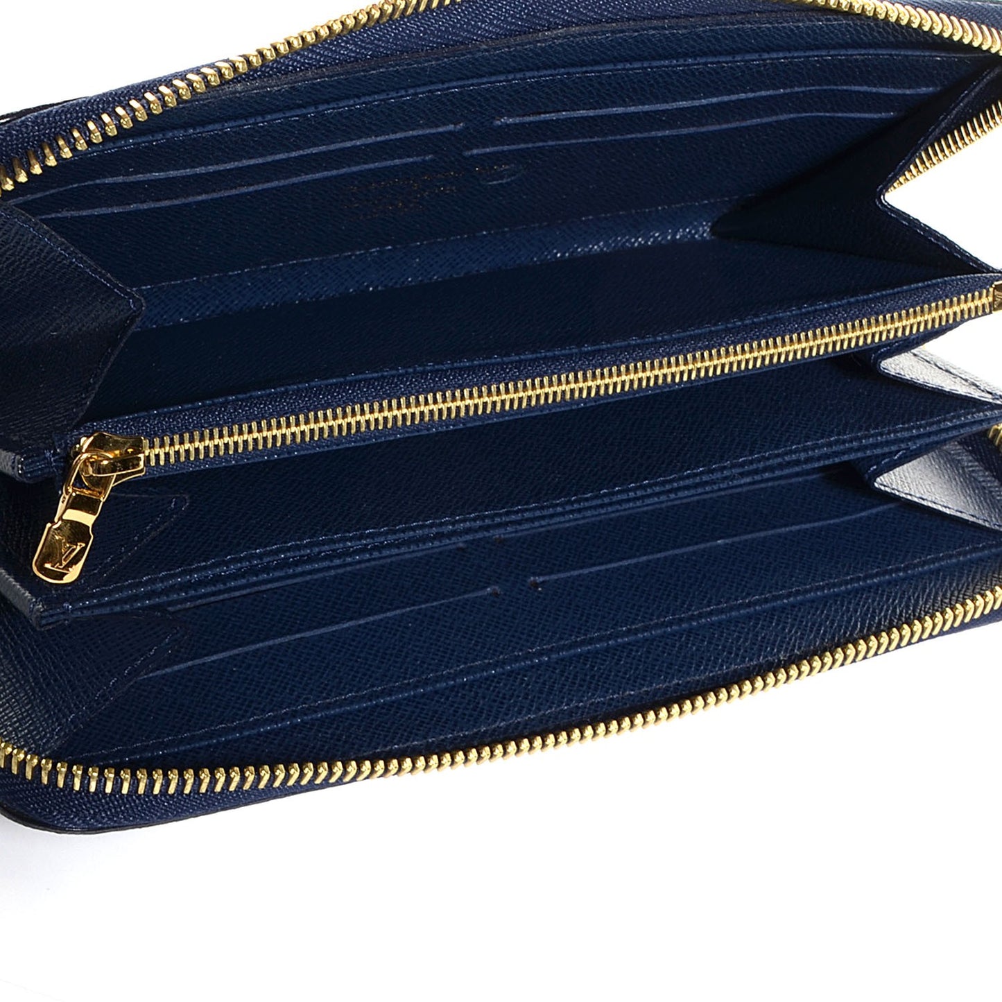 Damier Paillettes Zippy Wallet Blue