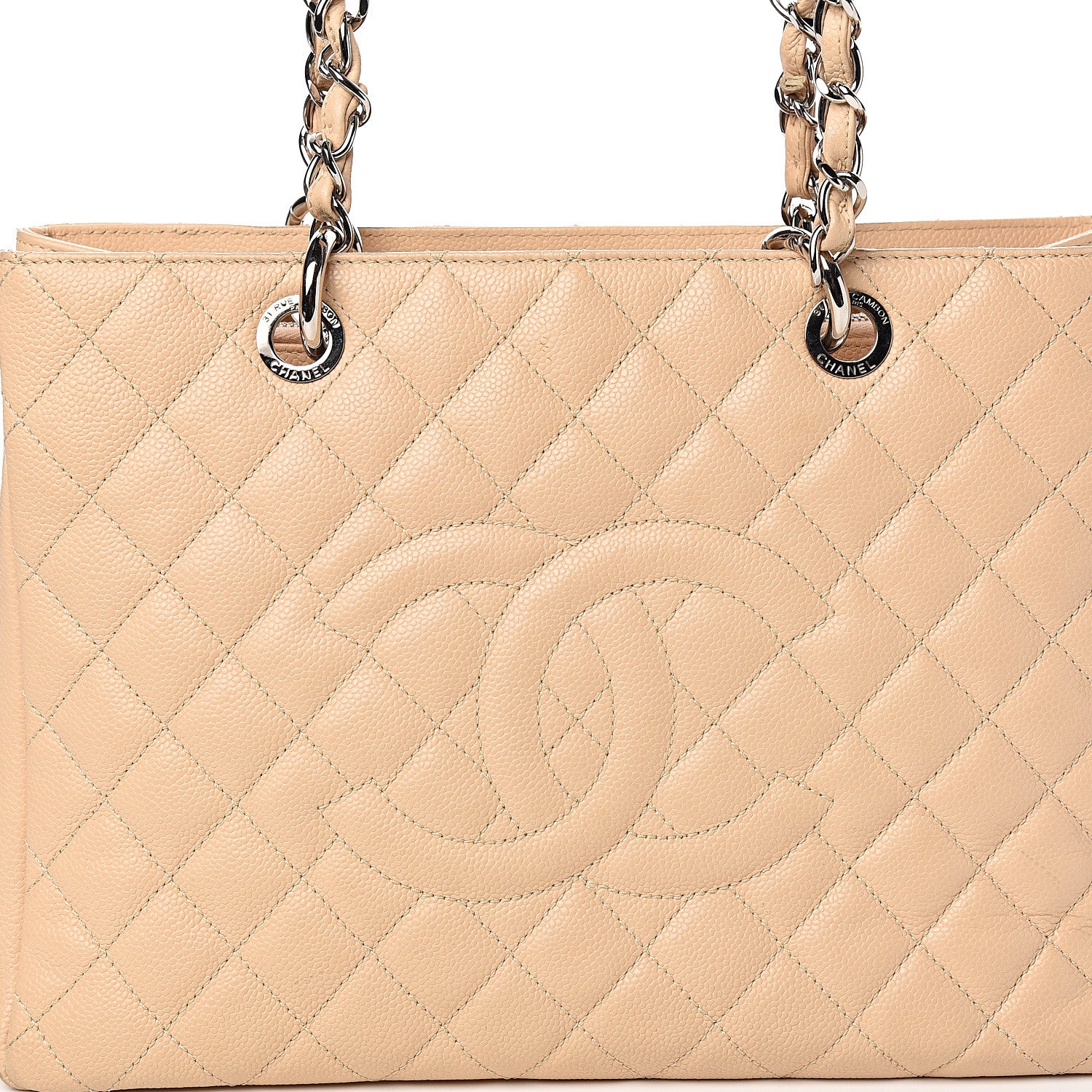 Chanel Caviar Quilted Grand Shopping Tote GST Beige Clair 13 of 13