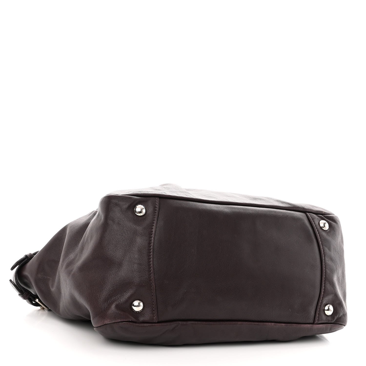 Prada Soft Calfskin Shopping Tote Prugna 4 of 10