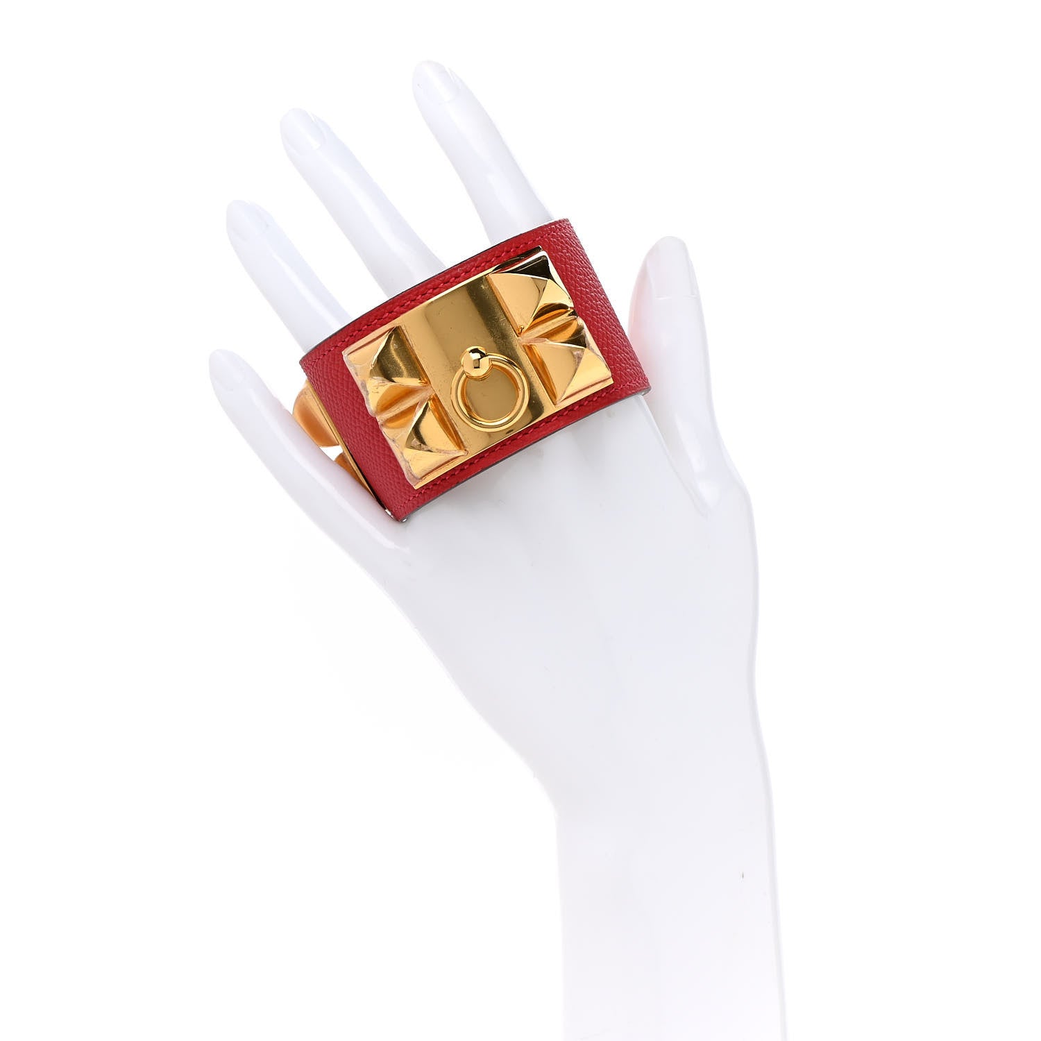 Hermes Epsom Collier de Chien CDC Bracelet XS Rouge Casaque 2 of 5