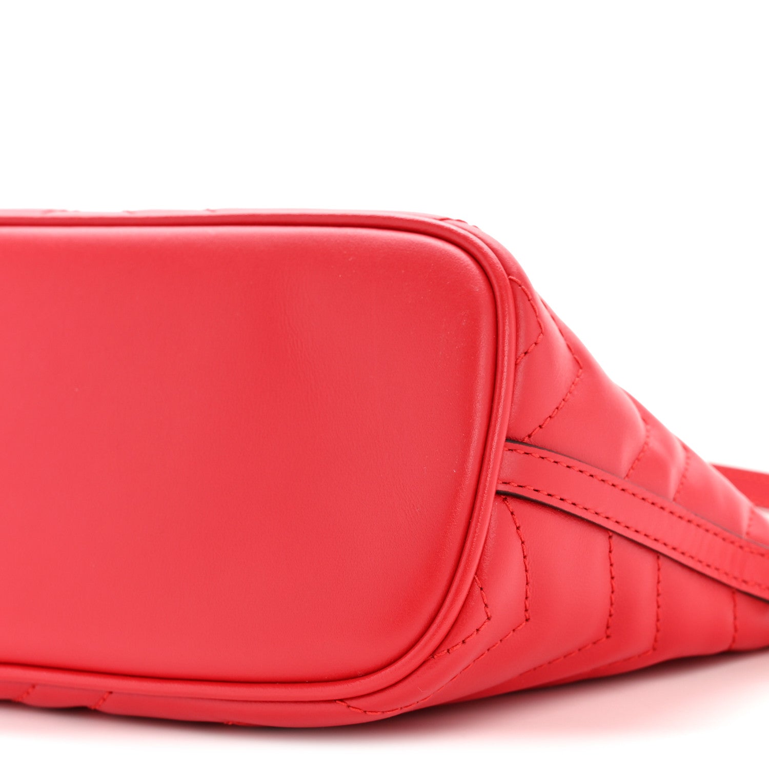 Gucci Calfskin Matelasse Chevron GG Marmont Sling Shoulder Bag Rosso 10 of 11