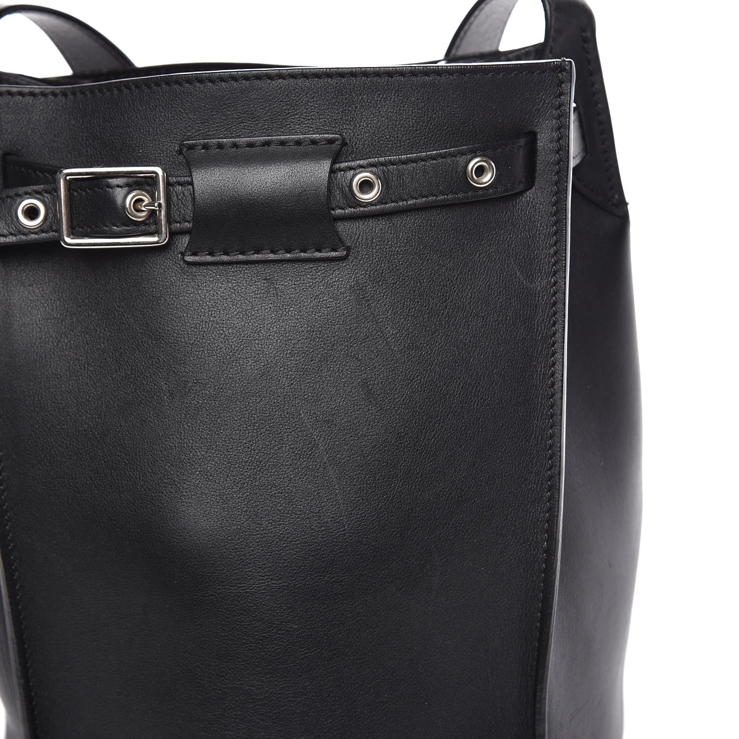 Celine Smooth Calfskin Long Strap Big Bucket Bag Black 8 of 11