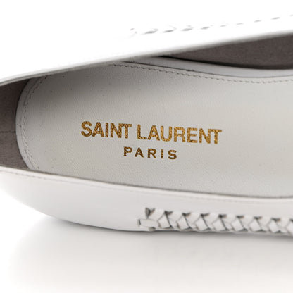 Saint Laurent Calfskin Flats 39 White 6 of 12